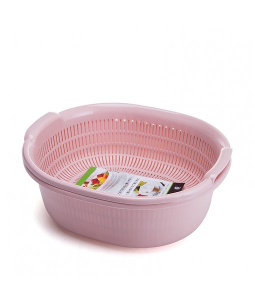 Double Layered Vegetable Washing And Drainage Basket, Large Plastic Vegetable Washing Basin, Kitchen Vegetable And Fruit Basket, Drainage Basket, Drainage Basin, Vegetable Washing Sieve