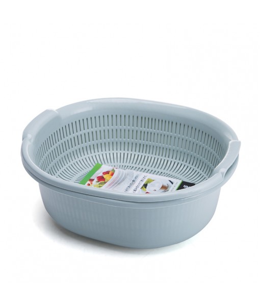 Double Layered Vegetable Washing And Drainage Basket, Large Plastic Vegetable Washing Basin, Kitchen Vegetable And Fruit Basket, Drainage Basket, Drainage Basin, Vegetable Washing Sieve