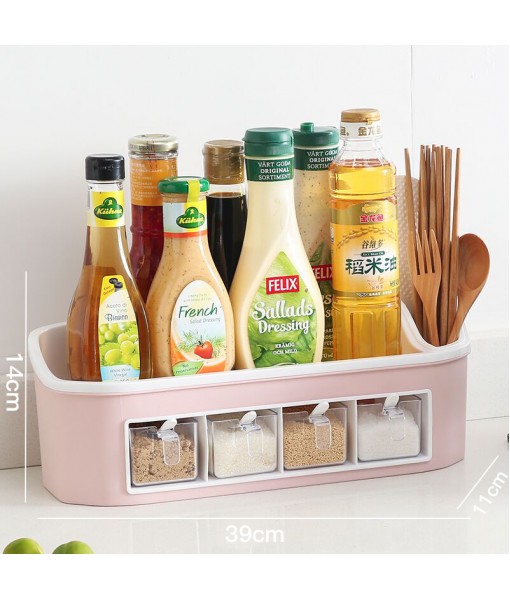 Kitchen Storage Rack Seasoning Box Kitchen Supplies Household Comprehensive Seasoning Combination Set Chopsticks Storage Tool