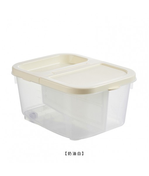 20 Kg Double Grid Household Rice Bucket, Food Grade Insect Proof And Moisture-Proof Sealed Kitchen Surface Bucket, Rice Box Storage Box, Miscellaneous Grain Bucket