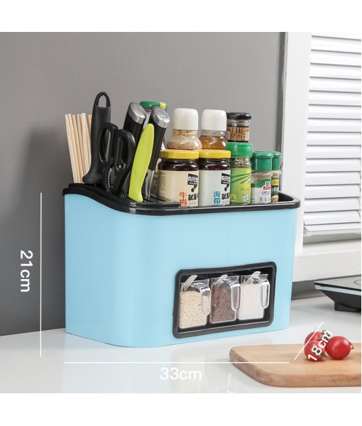 Kitchen Storage Rack Seasoning Box Kitchen Supplies Household Comprehensive Seasoning Combination Set Chopsticks Storage Tool