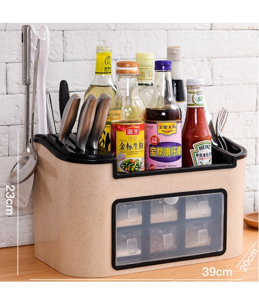 Kitchen Storage Rack Seasoning Box Kitchen Supplies Household Comprehensive Seasoning Combination Set Chopsticks Storage Tool