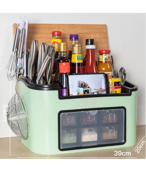 Kitchen Storage Rack Seasoning Box Kitchen Supplies Household Comprehensive Seasoning Combination Set Chopsticks Storage Tool