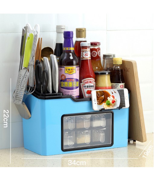 Kitchen Storage Rack Seasoning Box Kitchen Supplies Household Comprehensive Seasoning Combination Set Chopsticks Storage Tool