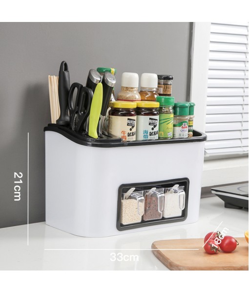 Kitchen Storage Rack Seasoning Box Kitchen Supplies Household Comprehensive Seasoning Combination Set Chopsticks Storage Tool