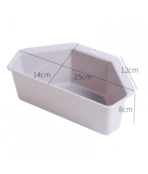 Kitchen Sink Triangular Drainage Basket Suction Cup Filter Water Storage Rack Fruit Peel Garbage Box Sponge Cloth Storage Basket