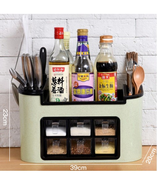 Kitchen Storage Rack Seasoning Box Kitchen Supplies Household Comprehensive Seasoning Combination Set Chopsticks Storage Tool