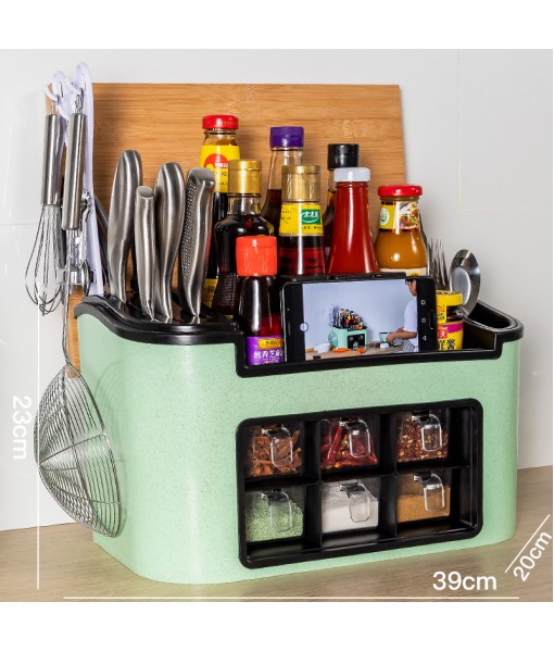 Kitchen Storage Rack Seasoning Box Kitchen Supplies Household Comprehensive Seasoning Combination Set Chopsticks Storage Tool