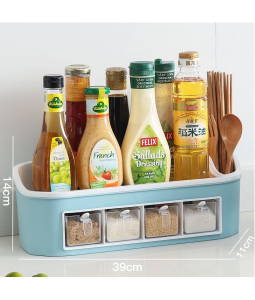 Kitchen Storage Rack Seasoning Box Kitchen Supplies Household Comprehensive Seasoning Combination Set Chopsticks Storage Tool