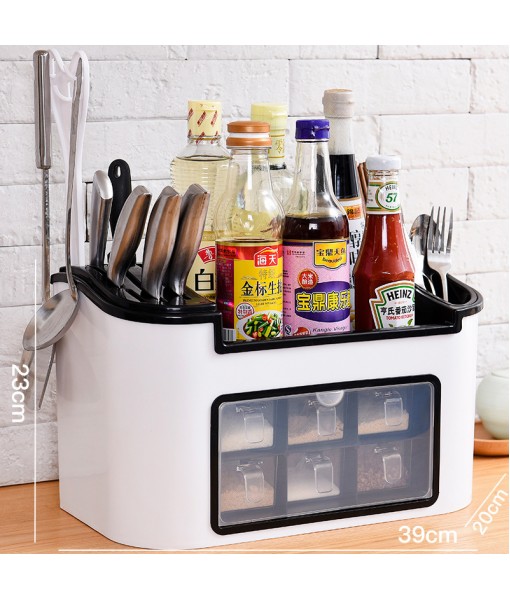 Kitchen Storage Rack Seasoning Box Kitchen Supplies Household Comprehensive Seasoning Combination Set Chopsticks Storage Tool