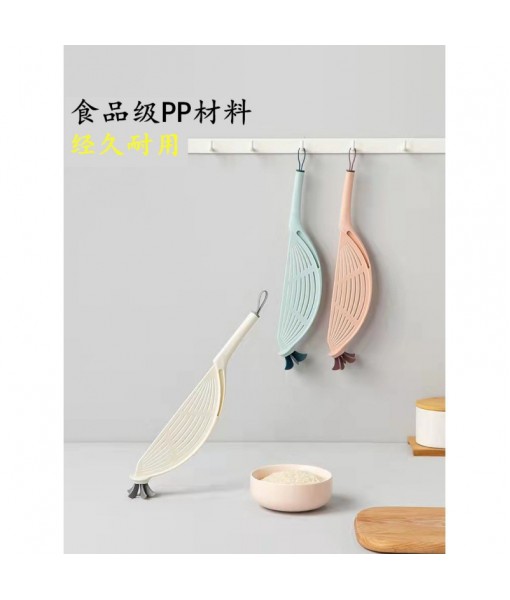 Small Hole Rice Sieve Does Not Harm The Hand Drain. Kitchen And Household Multifunctional Hands Free Rice Washing Spoon, Rice Washing Drain Basket